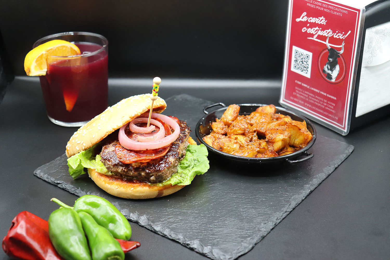Restaurant tapas Rouen - Evreux - le burger ibérique de la casa de las tapas