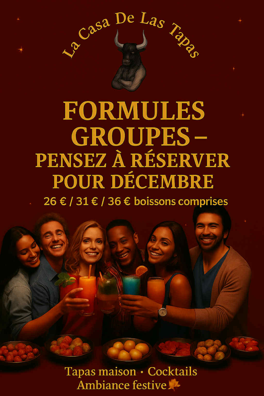 La Casa de las tapas Formules groupes